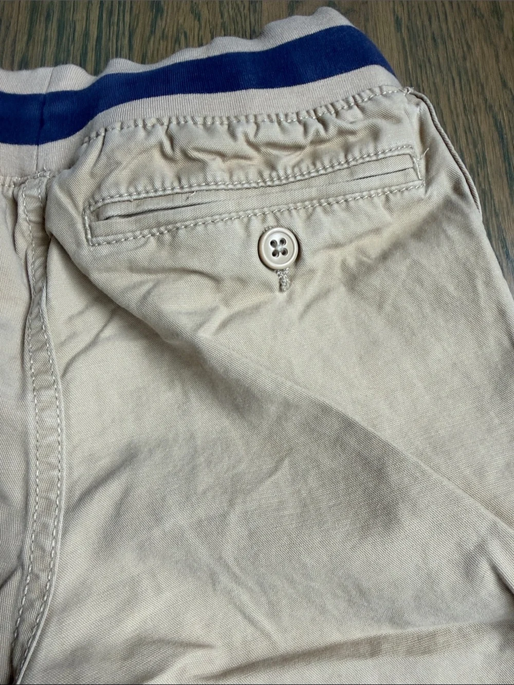 GAP Beige Kids Hybrid Shorts with Navy Waistband